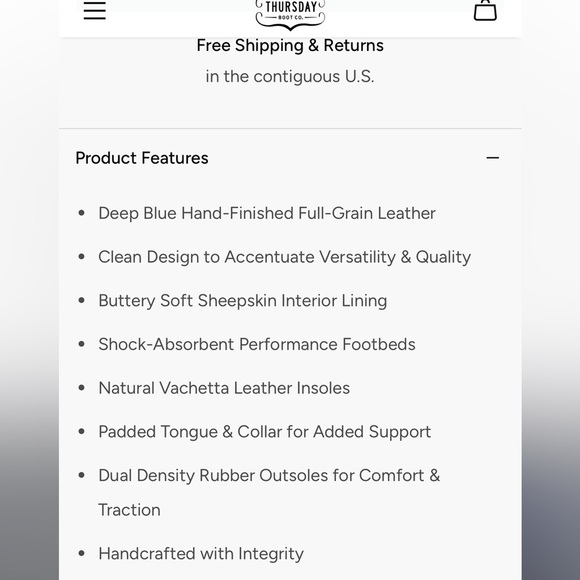 Thursday Premium Low Top Deep Blue Men’s Sneaker - Picture 3 of 3